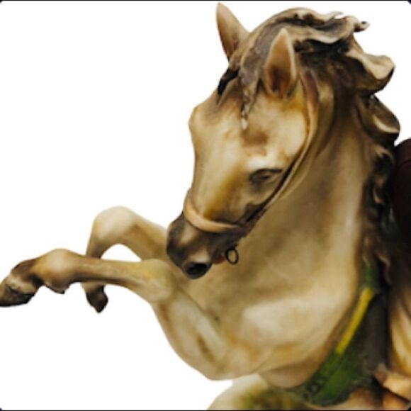 Italian Antique Don Quixote Statue Figurine On The Horse by Antonio Borsato - Picture 3 of 10